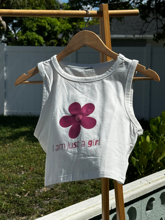 I Am Just a Girl Tank Top | Trendy Women&