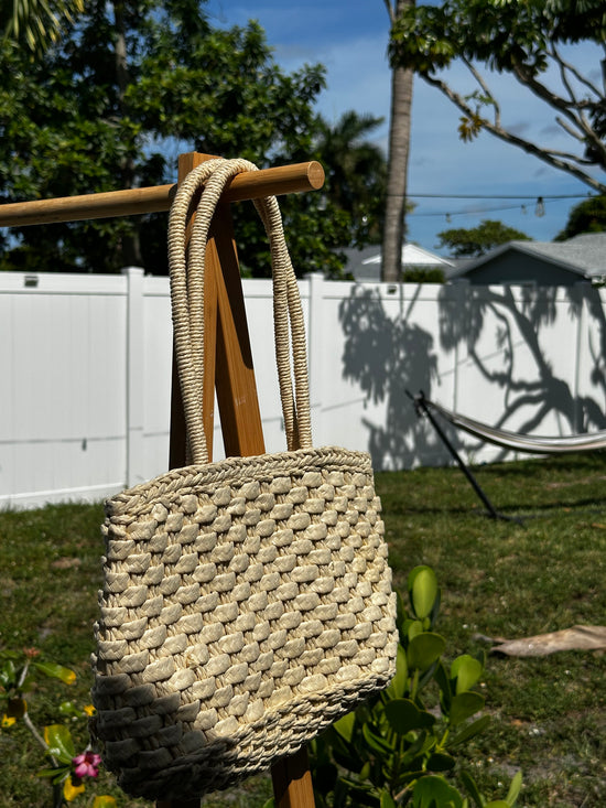 Natural Woven Tote Bag
