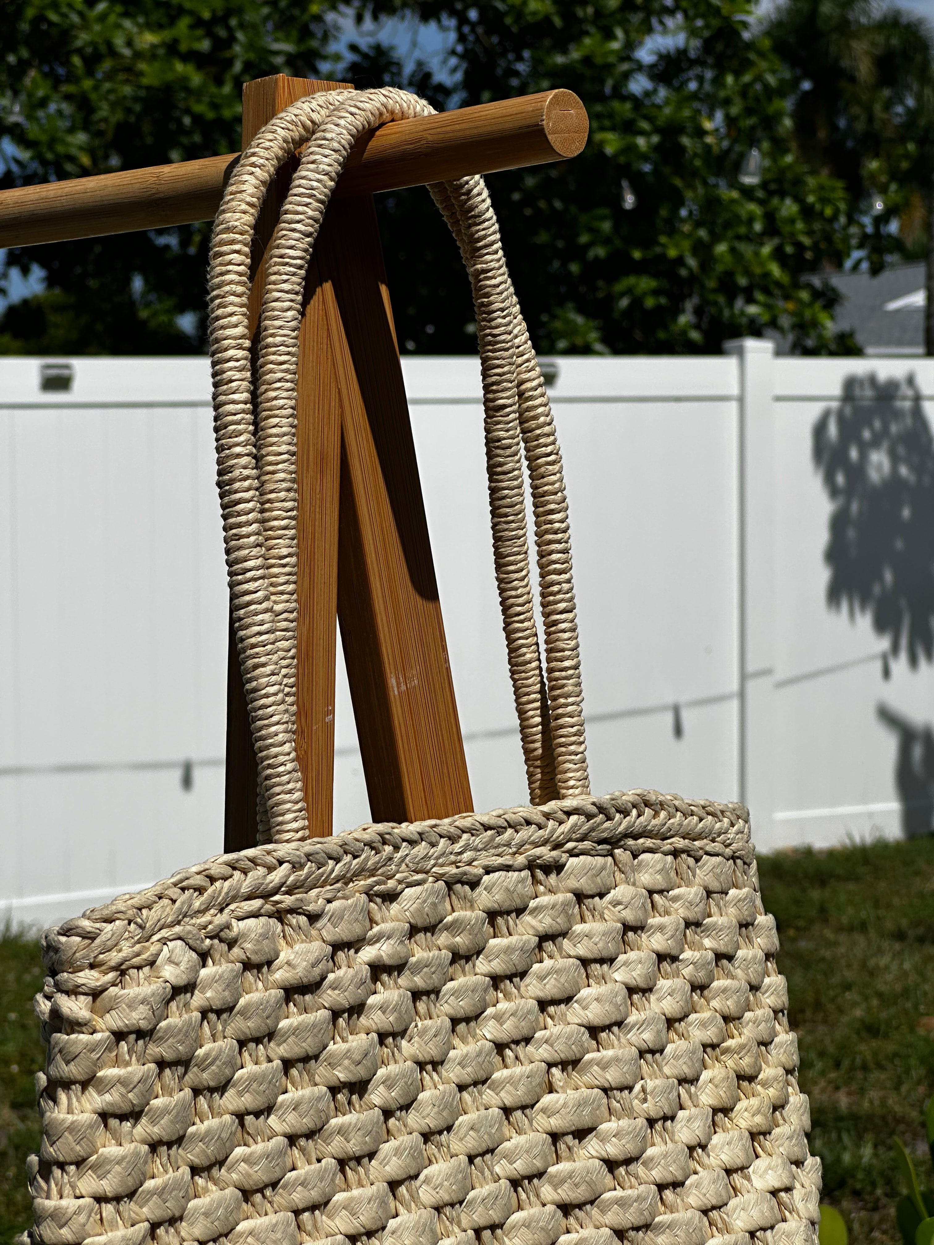 Natural Woven Tote Bag