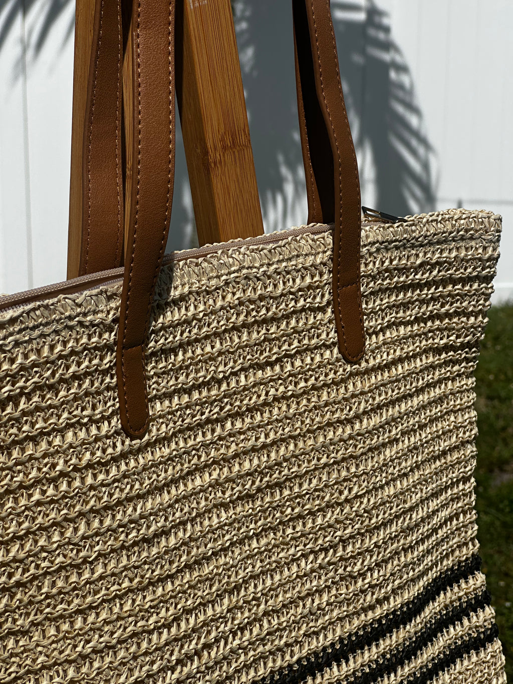 Coastal Stripe Woven Tote